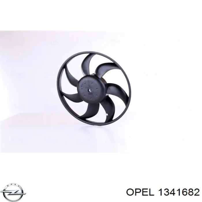 Купить 1341682 Opel Электровентилятор охлаждения в сборе (мотор+крыльчатка)
