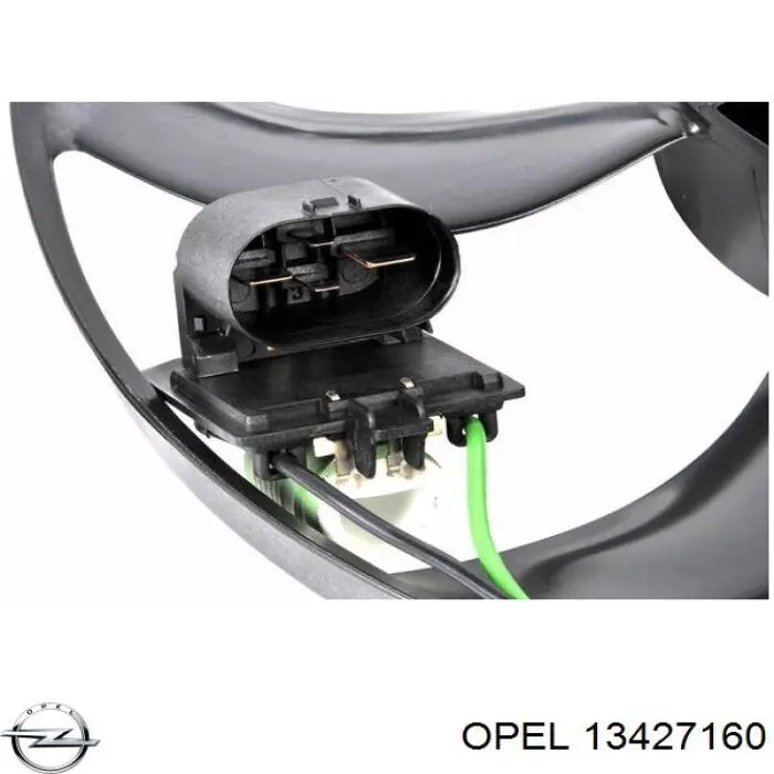 13427160 Opel ventilador elétrico de esfriamento montado (motor + roda de aletas)