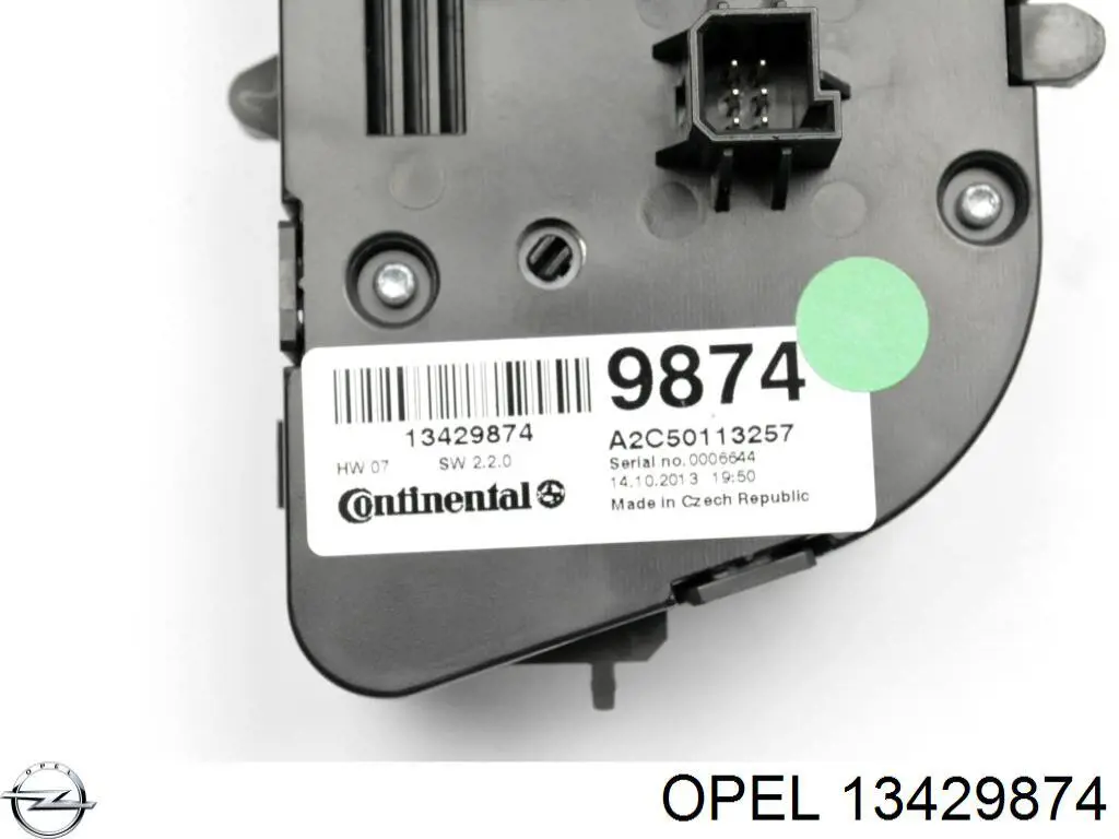Блок управления кондиционером 13429874 Opel