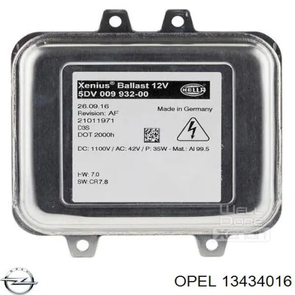 Купить 13434016 Opel Блок управления ксеноновыми фарами