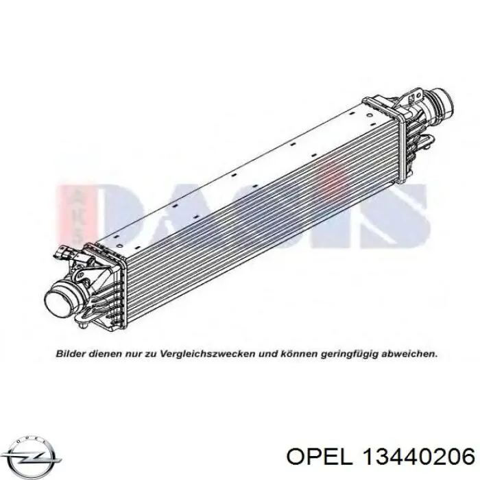 13440206 Opel radiador de intercooler