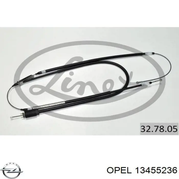 Трос ручного тормоза, комплект на авто Opel 13455236 цена, от 21.40 USD