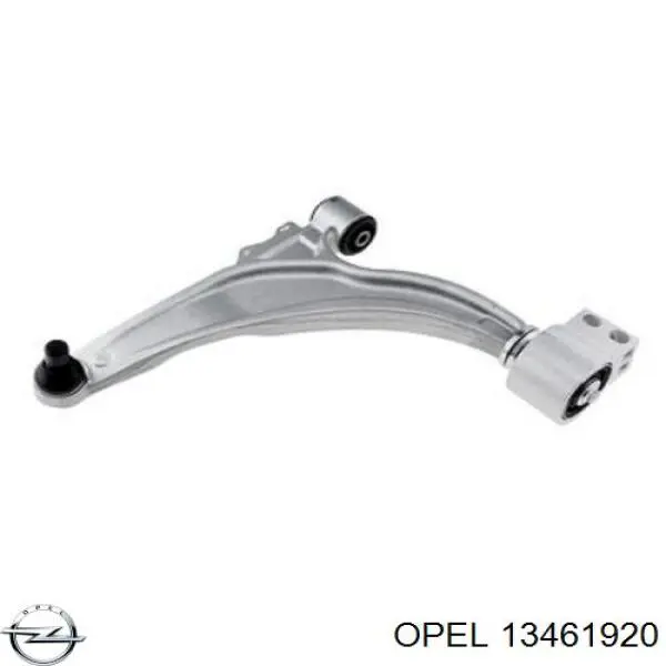 13461920 Opel braço oscilante inferior esquerdo de suspensão dianteira