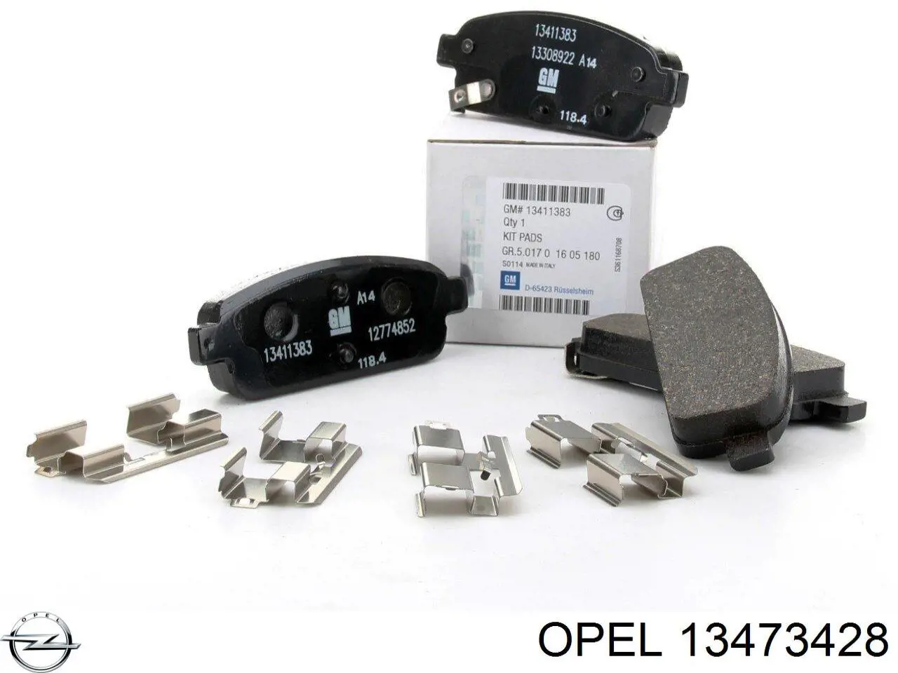 13473428 Opel колодки тормозные задние дисковые