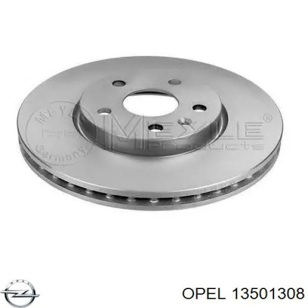 Передние тормозные диски 13501308 Opel
