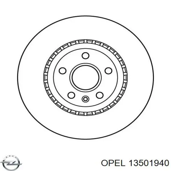 Передний тормозной диск Opel 13501940