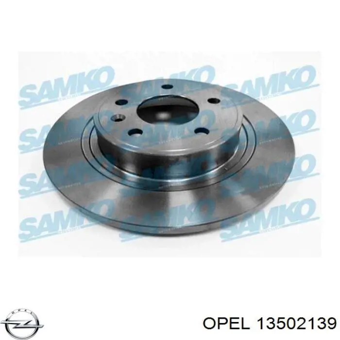 Тормозные диски 13502139 Opel