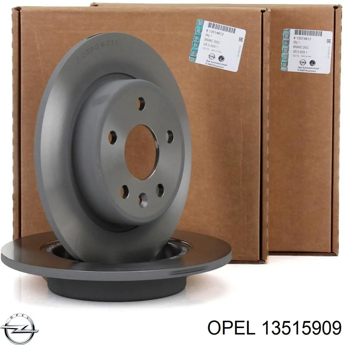 Передние тормозные диски 13515909 Opel