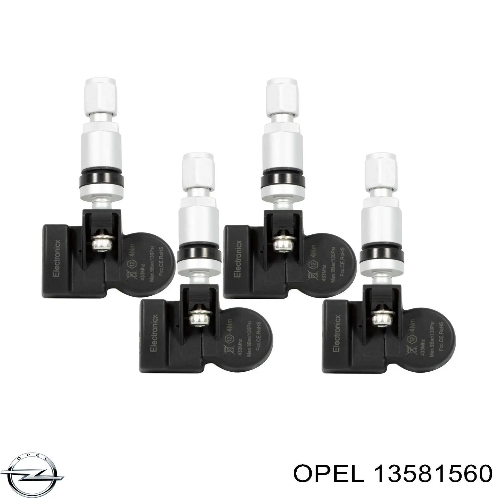 13581560 Opel sensor de pressão de ar nos pneus