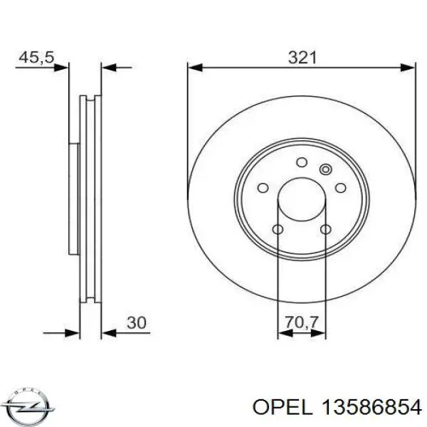 13586854 Opel диск тормозной передний