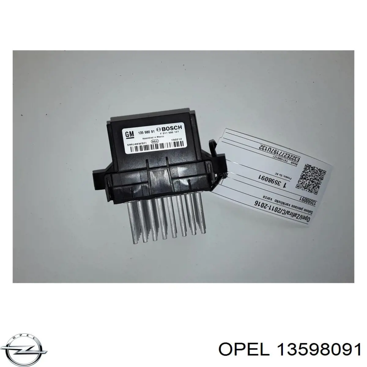 Резистор (сопротивление) вентилятора печки (отопителя салона) Opel 13598091