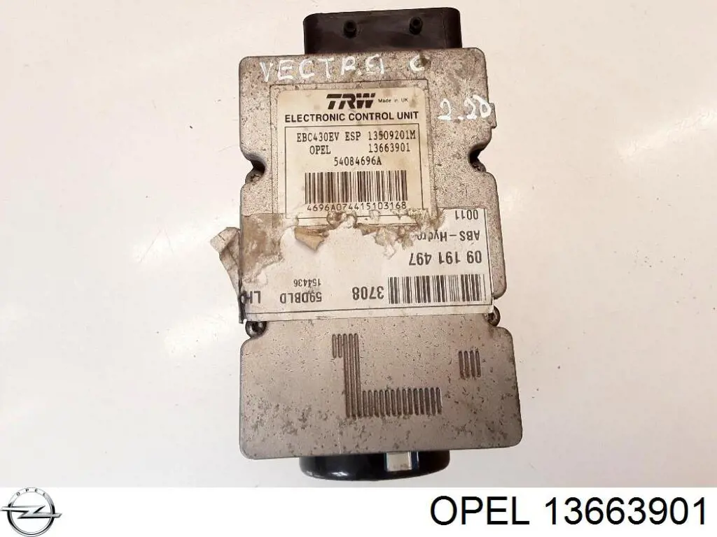 13663901 Opel блок управления абс (abs гидравлический)