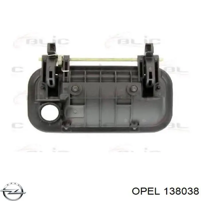 138038 Opel maçaneta dianteira esquerda externa da porta