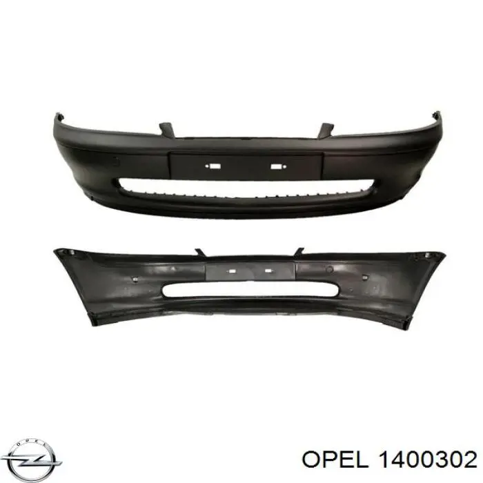 Передний бампер 1400302 Opel