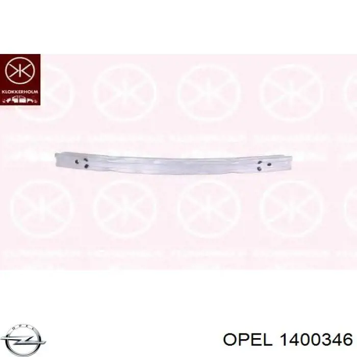 1400346 Opel усилитель бампера переднего