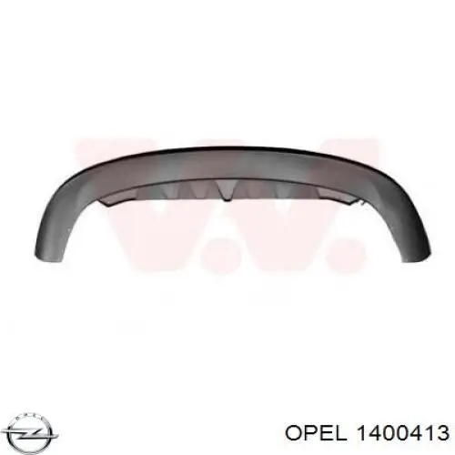 Спойлер переднего бампера правый 1400413 Opel