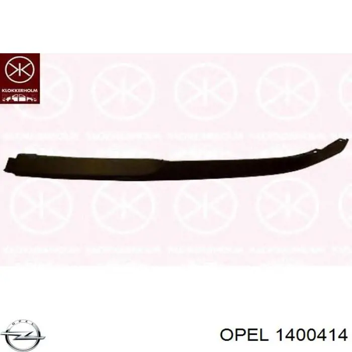 Спойлер переднего бампера, левый Opel 13241994