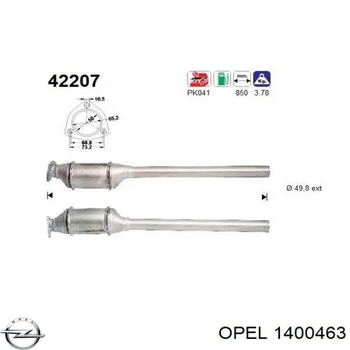 Ободок (окантовка) фары противотуманной правой Opel 1400463 цена, от 14.04 USD