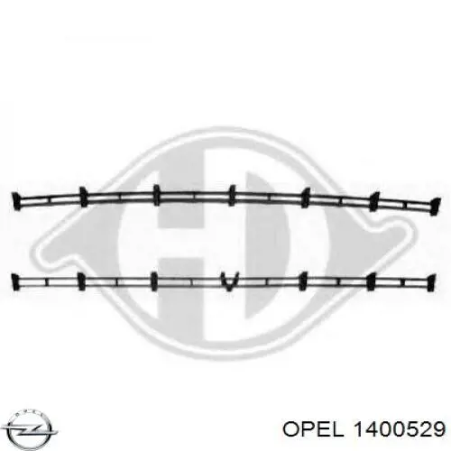 Решетка бампера переднего нижняя на Opel Astra G 