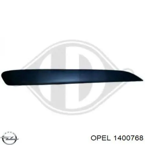 1400768 Opel молдинг бампера переднего правый
