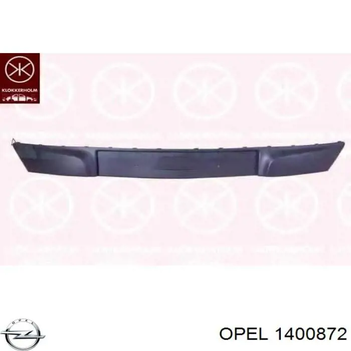 1400872 Opel placa sobreposta do pára-choque dianteiro