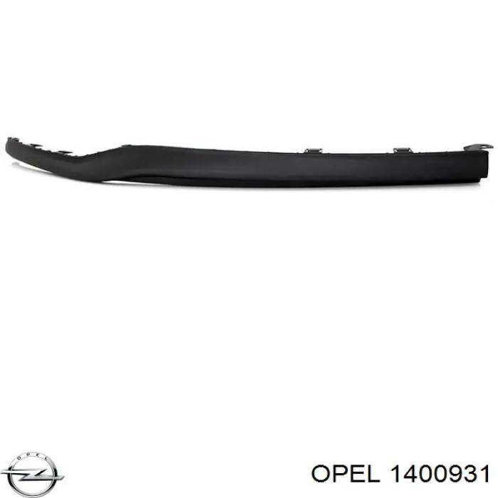 1400931 Opel Спойлер переднего бампера правый