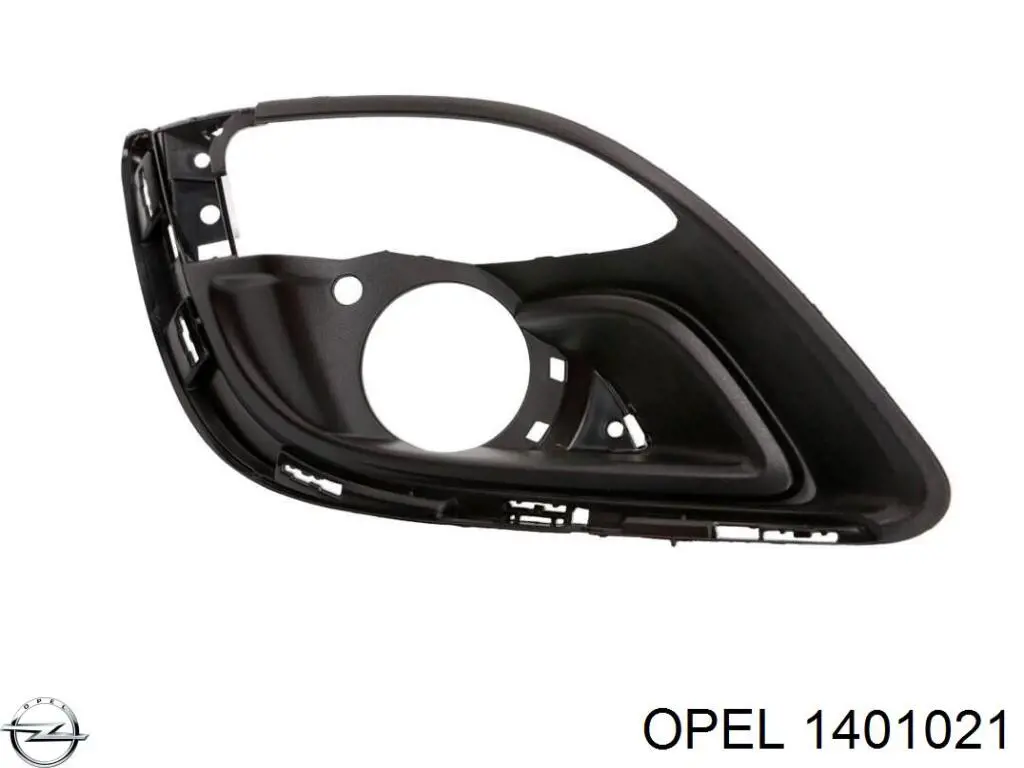 1401021 Opel tampão (grelha das luzes de nevoeiro do pára-choque dianteiro esquerdo)