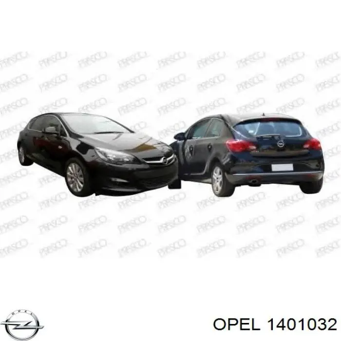 1401032 Opel передний бампер
