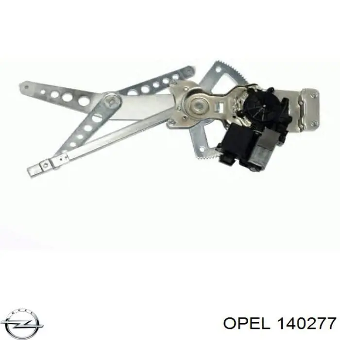 140277 Opel mecanismo de acionamento de vidro da porta dianteira esquerda