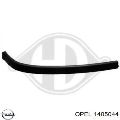 1405044 Opel placa sobreposta esquerda do pára-choque dianteiro