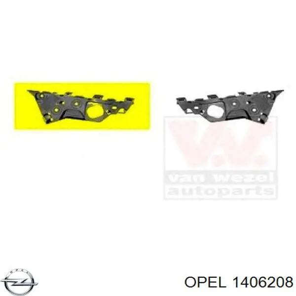 Правое крепление переднего бампера Opel 1406208 цена, от 8.72 USD