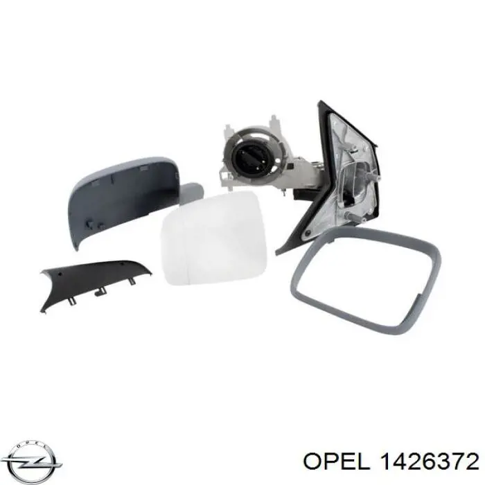 1426372 Opel Зеркало заднего вида правое
