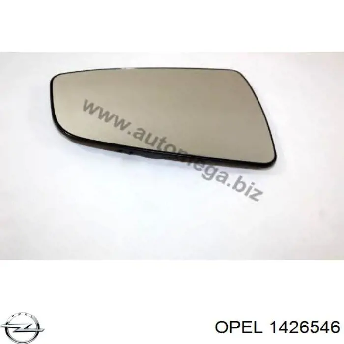 Зеркальный элемент зеркала заднего вида правого Opel 1426546