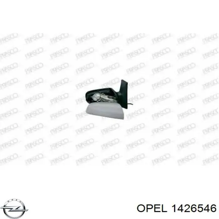 Стекло зеркала заднего вида, правого Opel 1426546 цена, от 7.86 USD