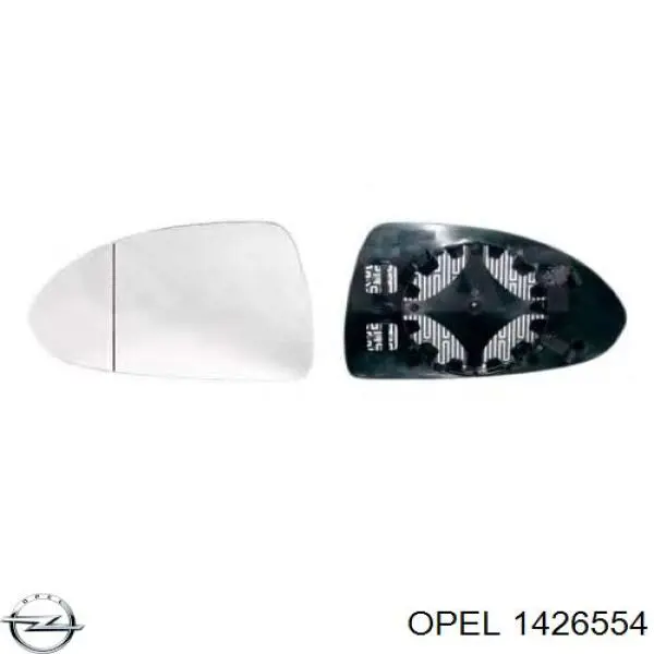 Стекло зеркала заднего вида, правого Opel 1426554 цена, от 6.84 USD