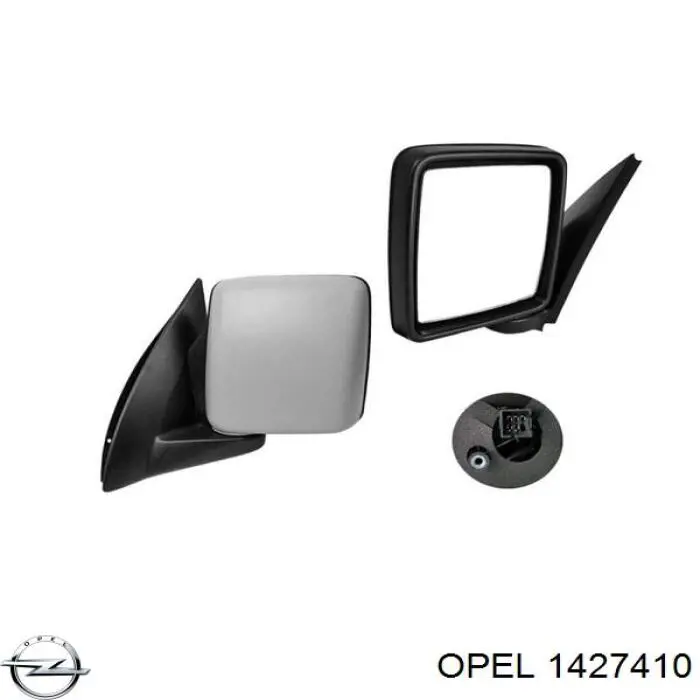 Зеркальный элемент водительского зеркала Opel 1427410 цена, от 7.80 USD