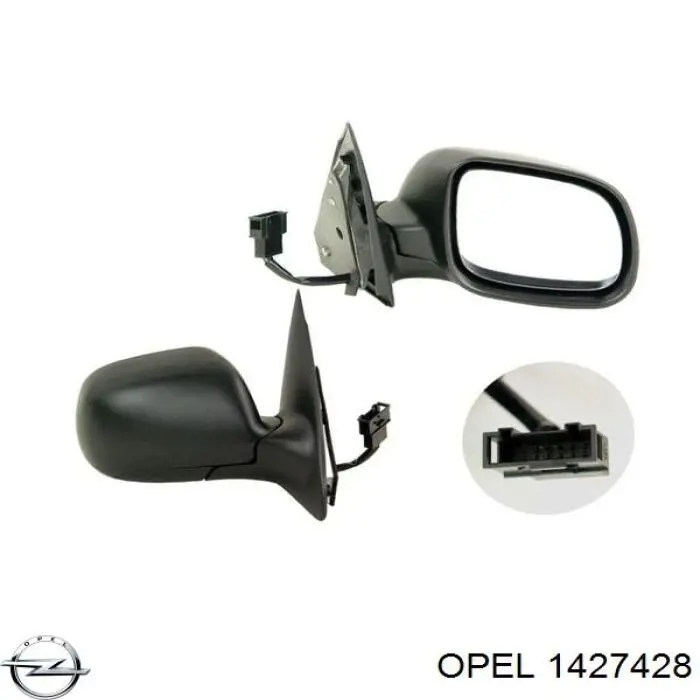 Правое зеркало 1427428 Opel
