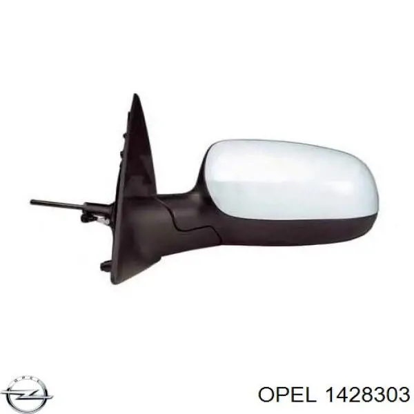 Зеркальный элемент зеркала заднего вида правого Opel 1428303