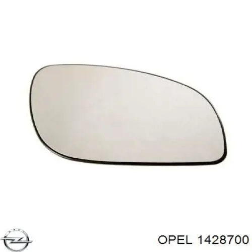 Стекло правого зеркала заднего вида 1428700 Opel