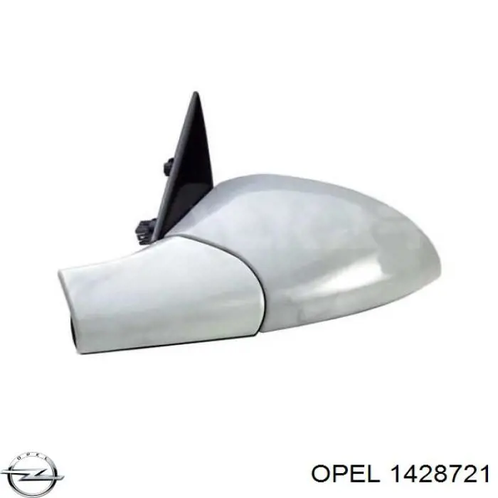 1428721 Opel зеркальный элемент зеркала заднего вида левого