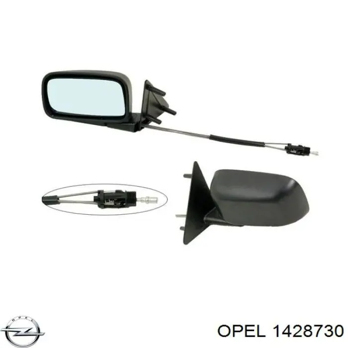 Правое зеркало 1428730 Opel