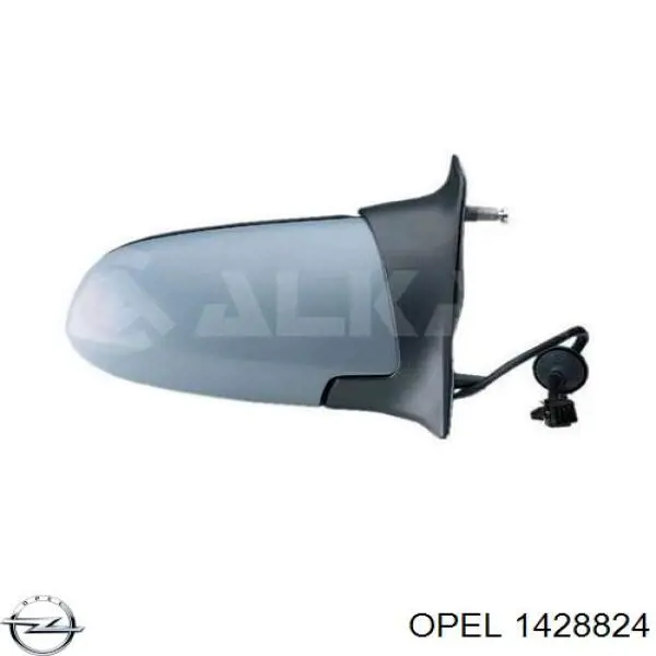 1428824 Opel Накладка зеркала заднего вида, левая