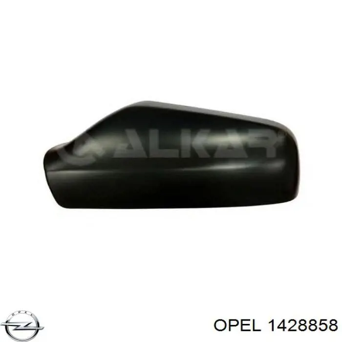 1428858 Opel placa sobreposta (tampa do espelho de retrovisão esquerdo)