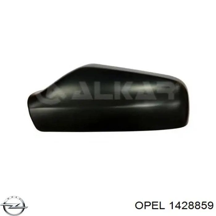 1428859 Opel placa sobreposta (tampa do espelho de retrovisão direito)