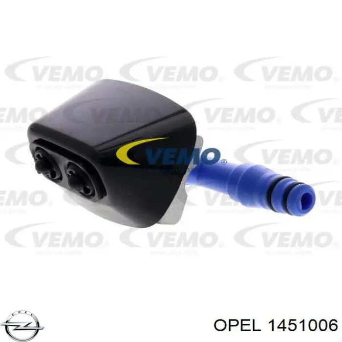 1451006 Opel injetor de fluido para lavador da luz dianteira direita