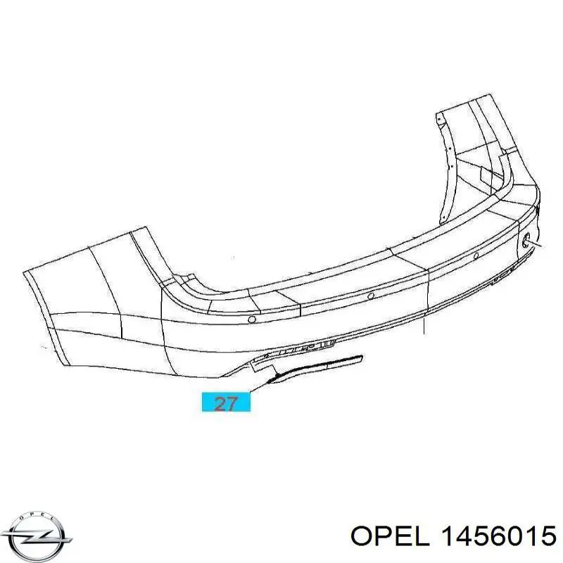 Купить 1456015 Opel Левый катафот заднего бампера