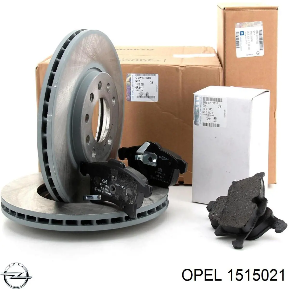 1515021 Opel колодки тормозные передние дисковые