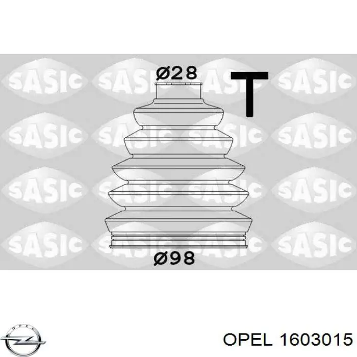 1603015 Opel пыльник шруса передней полуоси внутренний