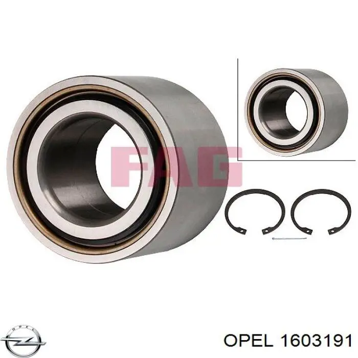 Ступичный подшипник передний Opel 1603191