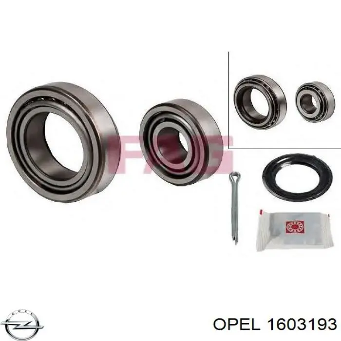 1603193 Opel подшипник ступицы передней/задней